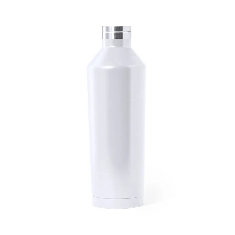 Botella térmica de acero Gristel 800 ml doble pared en blanco de acero inox, vista frontal