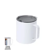 Taza térmica de acero Hanna 420 ml aislamiento al vacío de acero inox, vista frontal