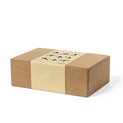 Bloque de yoga de corcho natural personalizable