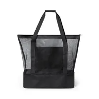 Bolsa nevera de RPET Pattel con base isotérmica y malla de poliéster 600D RPET/ PEVA, detalle 2