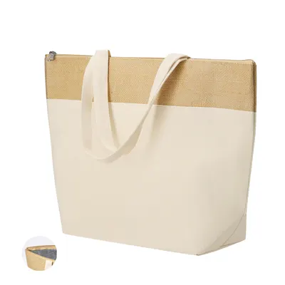 Bolsa térmica algodón 225 g y yute 13 l personalizable