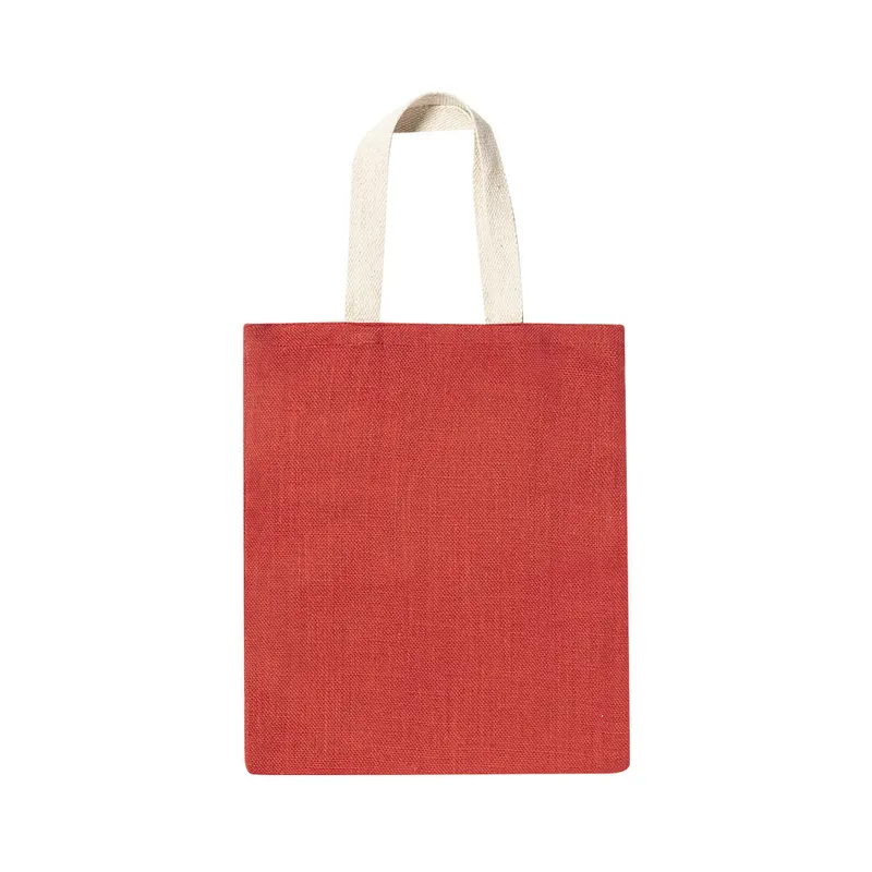 Bolsa de yute Brios 240 g con asas de algodón en rojo de yute/ algodón, vista frontal