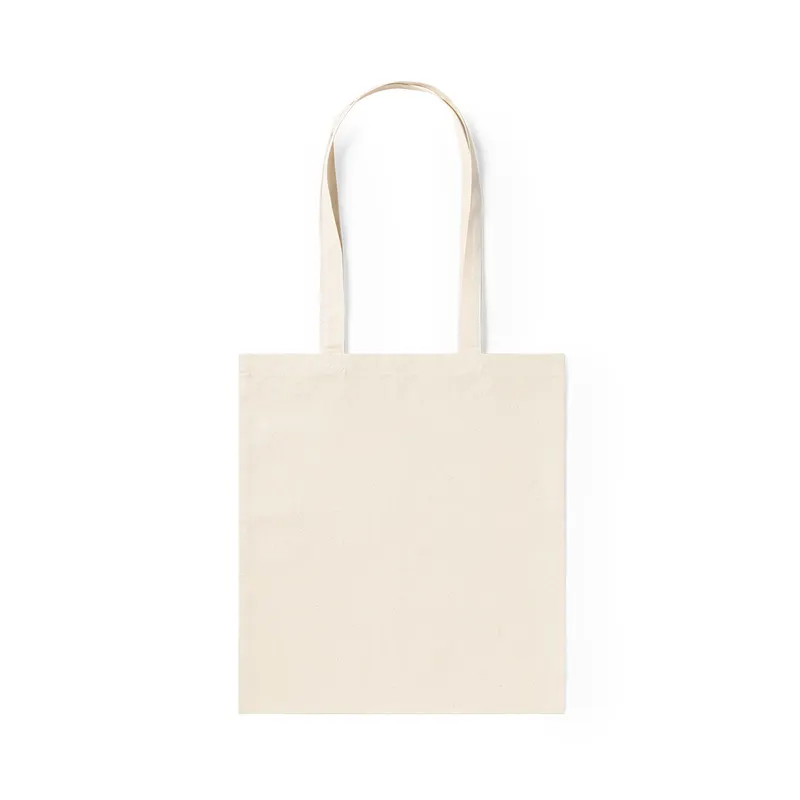 Bolsa de algodón Trendik 240 g natural asas 70 cm en natural de algodón 240 g/ m2, vista frontal