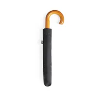 Paraguas plegable de RPET Branit Ø 100 cm mango de madera de pongee 190T RPET, detalle 4
