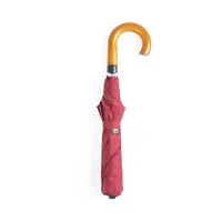 Paraguas plegable de RPET Branit Ø 100 cm mango de madera de pongee 190T RPET, detalle 6