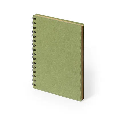 Libreta A5 de anillas cartón reciclado 80 hojas personalizable