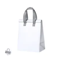 Bolsa nevera non woven laminado Pabbie 5 l con fuelle de non-Woven laminado/ aluminio, vista frontal