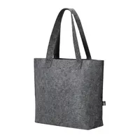 Bolsa de fieltro RPET Flavux con fuelle y asas anchas de fieltro RPET, vista lateral