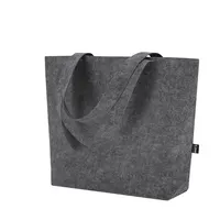 Bolsa de fieltro RPET Flavux con fuelle y asas anchas