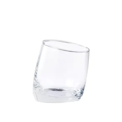 Vaso de cristal Merzex 320 ml diseño inclinado personalizable