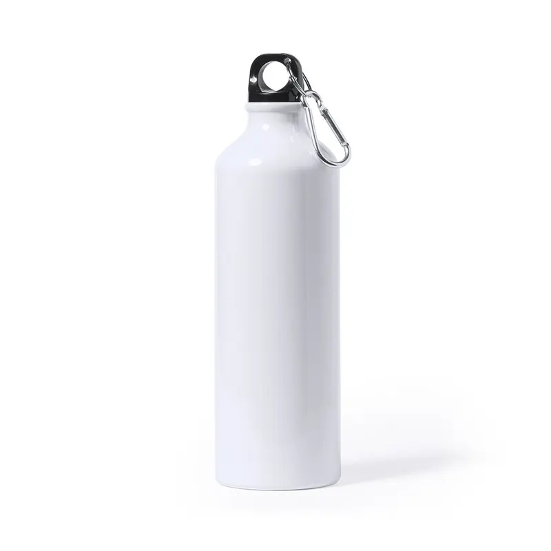 Bidón de aluminio Bredix 800 ml para sublimación en blanco de aluminio, vista frontal