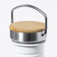 Bidón de acero Preuk retro 700 ml para sublimación de acero inox/ bambú, detalle 1