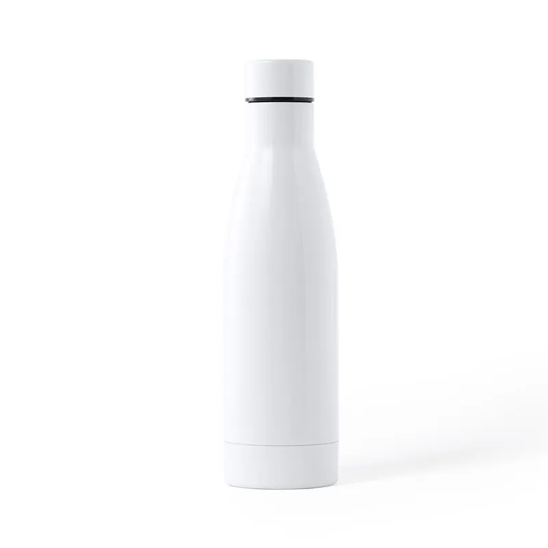 Bidón de acero Crafor 700 ml para sublimación en blanco de acero inox, vista frontal