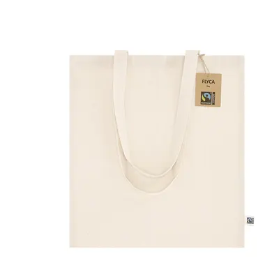 Bolsa de algodón Flyca Fairtrade 180 g asas 70 cm personalizable