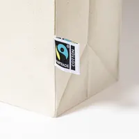 Bolsa de algodón Elatek Fairtrade 180 g con fuelle de algodón fairtrade 180 g/ m2, detalle 2