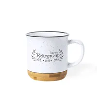 Taza de cerámica Larray vintage 330 ml base de bambú de cerámica/ bambú, vista frontal