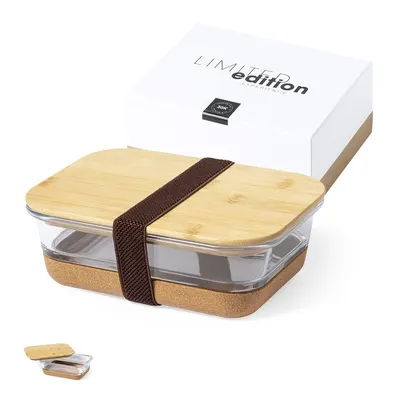 Fiambrera de vidrio, bambú y corcho Crisbut 730 ml personalizable