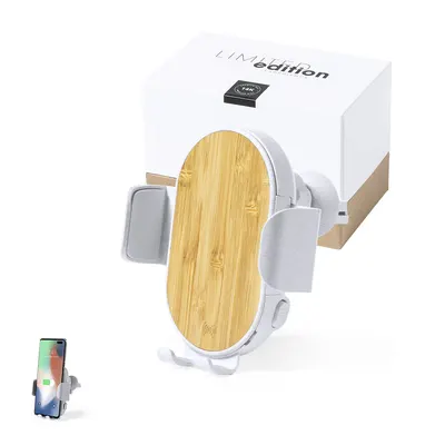 Soporte de coche Yango con cargador inalámbrico 15 W personalizable