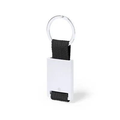 Llavero de aluminio reciclado Lofly con cinta y bolsa personalizable