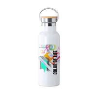 Botella térmica de acero Ying 500 ml sublimación y bambú de acero inox/ bambú, detalle 1