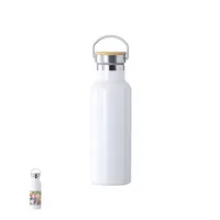Botella térmica de acero Ying 500 ml sublimación y bambú de acero inox/ bambú, vista frontal