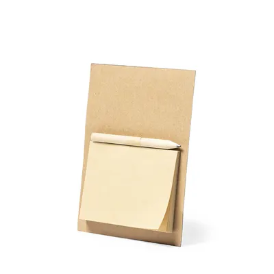 Imán de notas de papel reciclado Kibly con minilápiz personalizable