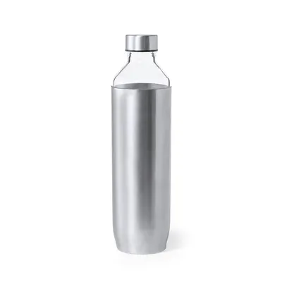 Bidón de cristal Ivisur borosilicato funda acero 850 ml personalizable