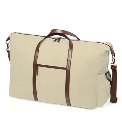 Bolso de canvas con asas de polipiel y bandolera personalizable
