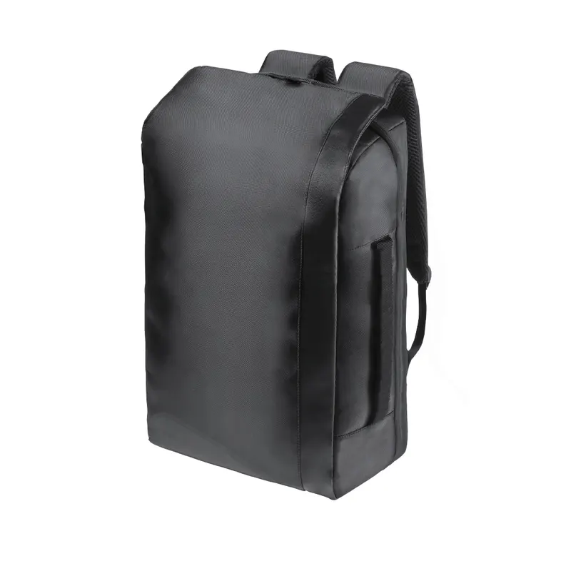 Mochila solapa de polipiel Sleiter portátil 17 pulgadas en negro de poliéster 300D/ PU, vista frontal