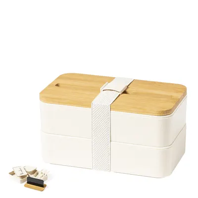 Fiambrera doble Graftan 1,4 l con soporte para móvil personalizable