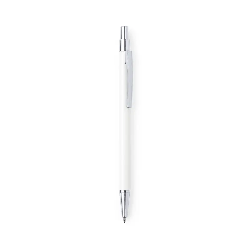 Bolígrafo de aluminio reciclado Paterson en blanco de aluminio reciclado, vista frontal