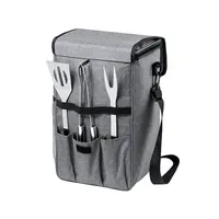 Set de barbacoa Arcadia con bolsa nevera y 3 utensilios de poliéster 300D RPET/ PEVA, detalle 1