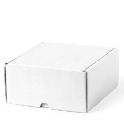 Caja cartón blanca tamaño S personalizable