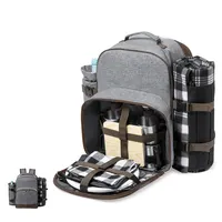 Mochila nevera de picnic Seyman para 4 con complementos de poliéster RPET/ PEVA, vista frontal