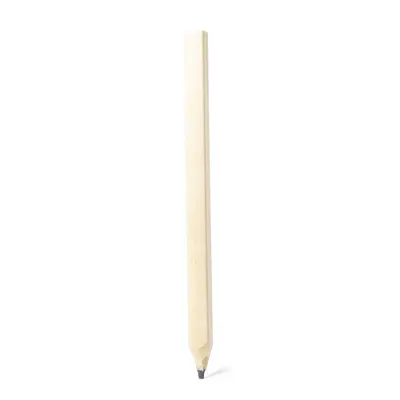 Lápiz de carpintero rectangular de madera natural personalizable