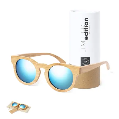 Gafas de sol UV400 de bambú Thezin con estuche personalizable