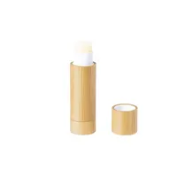Bálsamo labial vainilla SPF15 envase bambú capucha Fitol de bambú, vista frontal