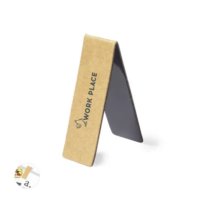 Marcapáginas magnético de cartón reciclado personalizable