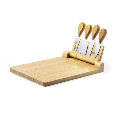 Set de queso Mildred con tabla de bambú y soporte imán personalizable