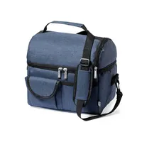 Nevera de RPET Gunnur 600D 8 l con bolsillos y bandolera de poliéster 600D RPET/ PEVA, vista lateral