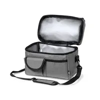Nevera de RPET Gunnur 600D 8 l con bolsillos y bandolera de poliéster 600D RPET/ PEVA, detalle 1