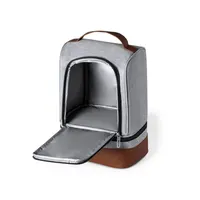 Nevera de RPET Kumak 600D 6 l con base de polipiel de poliéster 600D RPET/ PU/ PEVA, vista lateral