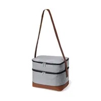 Nevera de RPET Chandak 600D 15 l con bandolera de polipiel de poliéster 600D RPET/ PU/ aluminio, detalle 3