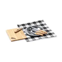 Set de picnic Scotty para 2 de algodón con sacacorchos de algodón, vista lateral