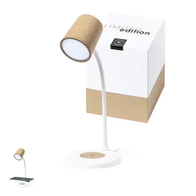 Lámpara de corcho con altavoz y cargador, 12 LED personalizable