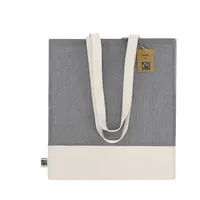 Bolsa de algodón Annet Fairtrade 140 g bicolor de algodón fairtrade 140 g/ m2, vista frontal