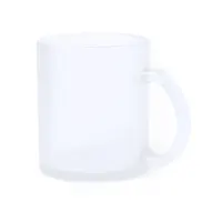 Taza de cristal Amira translúcido 350 ml sublimación de cristal, vista frontal