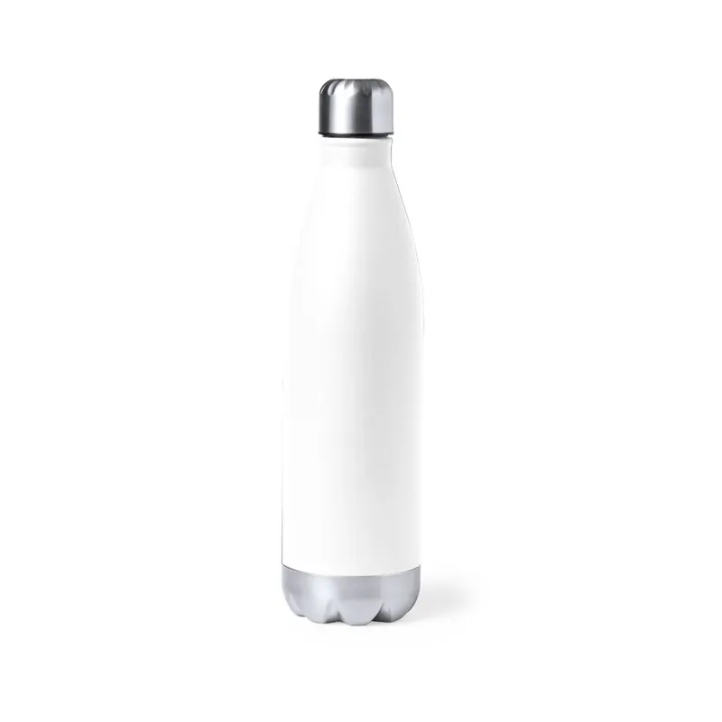 Botella térmica de acero Willy 750 ml doble pared en blanco de acero inox, vista frontal
