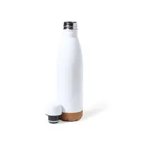 Bidón de acero y corcho Pooch 750 ml para sublimación de acero inox/ corcho, vista lateral