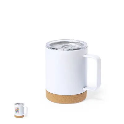 Taza térmica acero 330 ml sublimación corcho personalizable